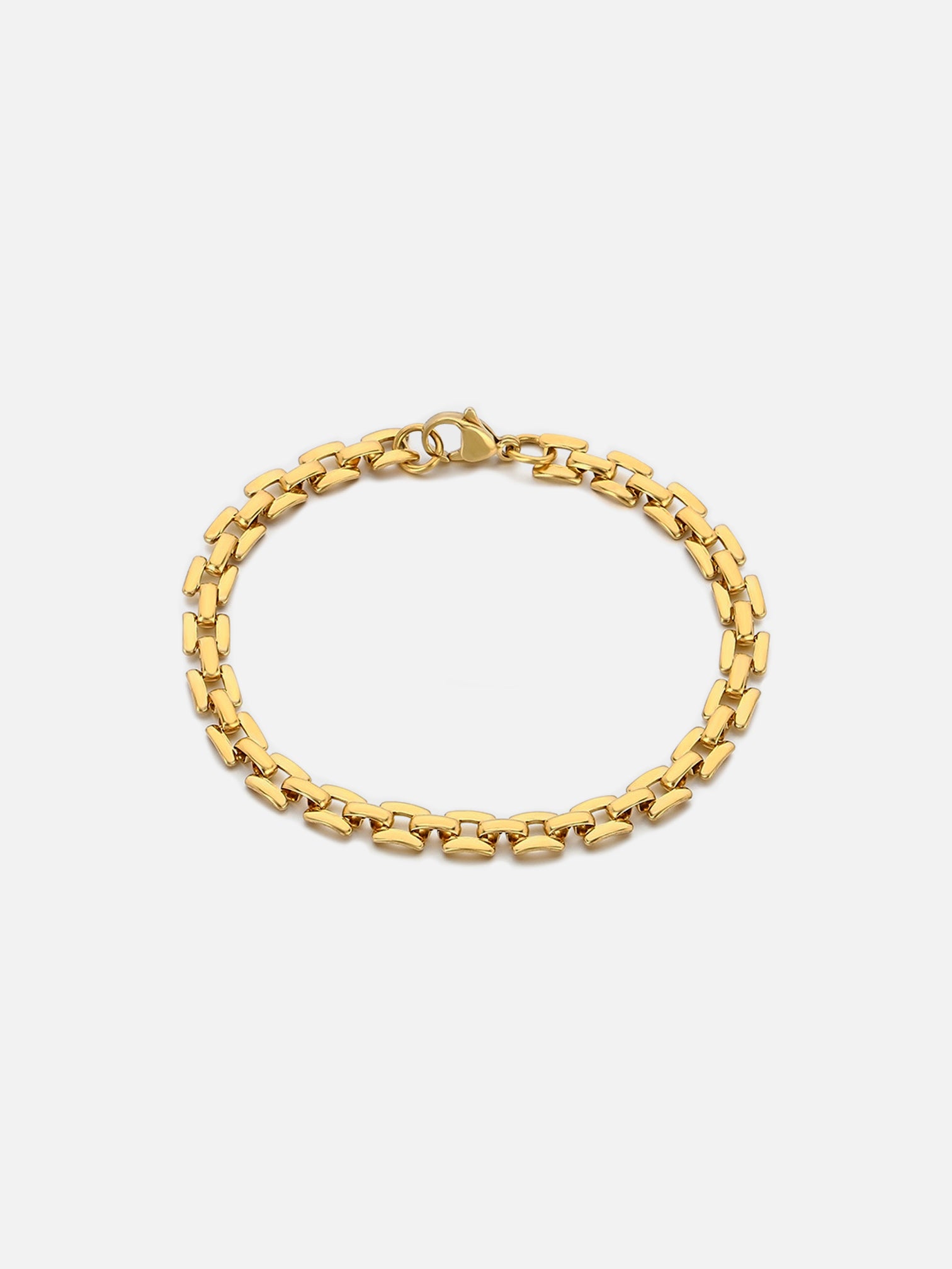myEdzy Sydney 18K gold plated flat link bracelet