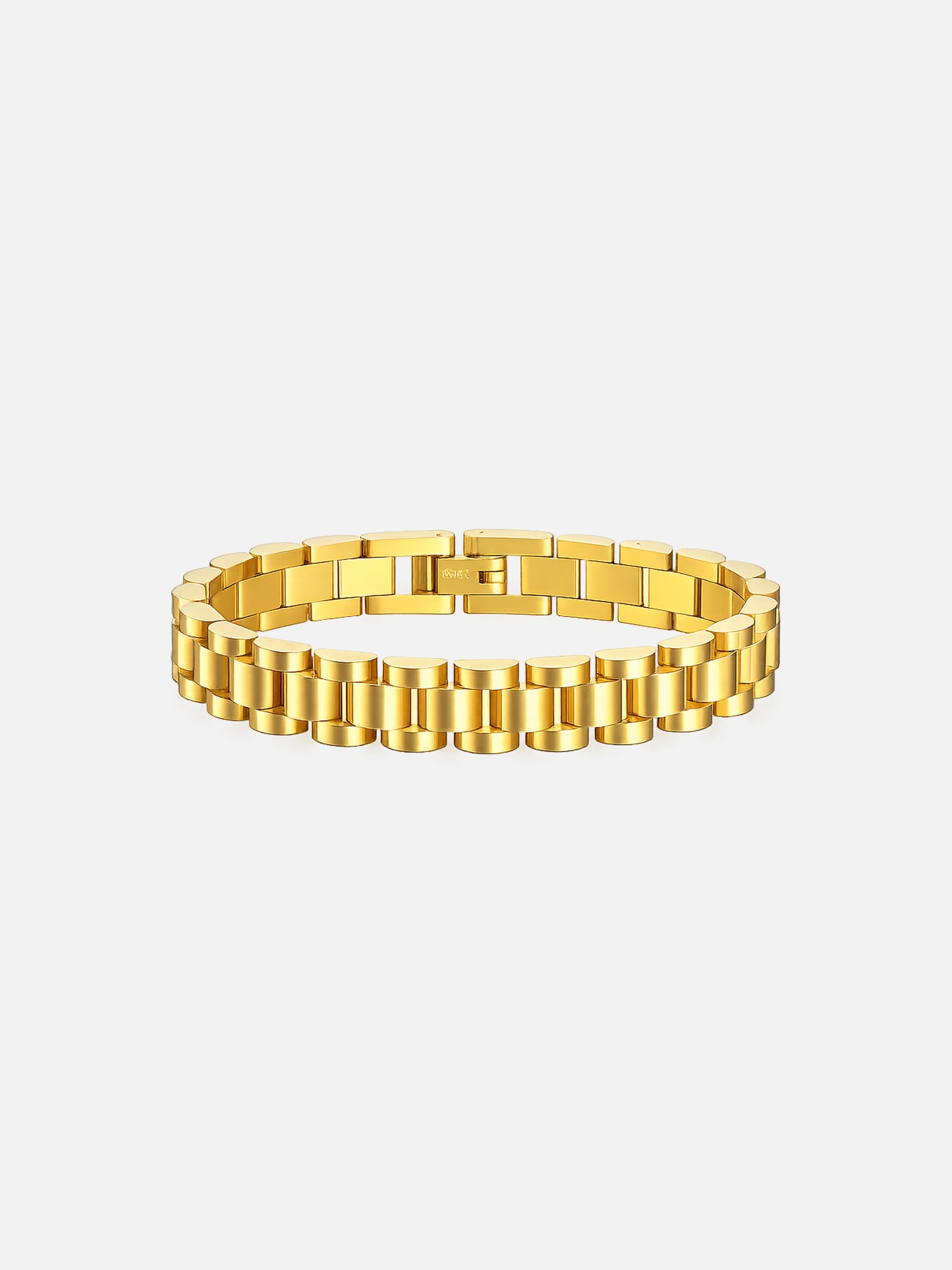 Harper 18K gold plated watchband bracelet 10mm wide titanium steel luxury unisex bracelet by myEdzy