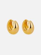 Gold chunky huggie hoop earrings thick mini gold hoops small statement earrings by myEdzy