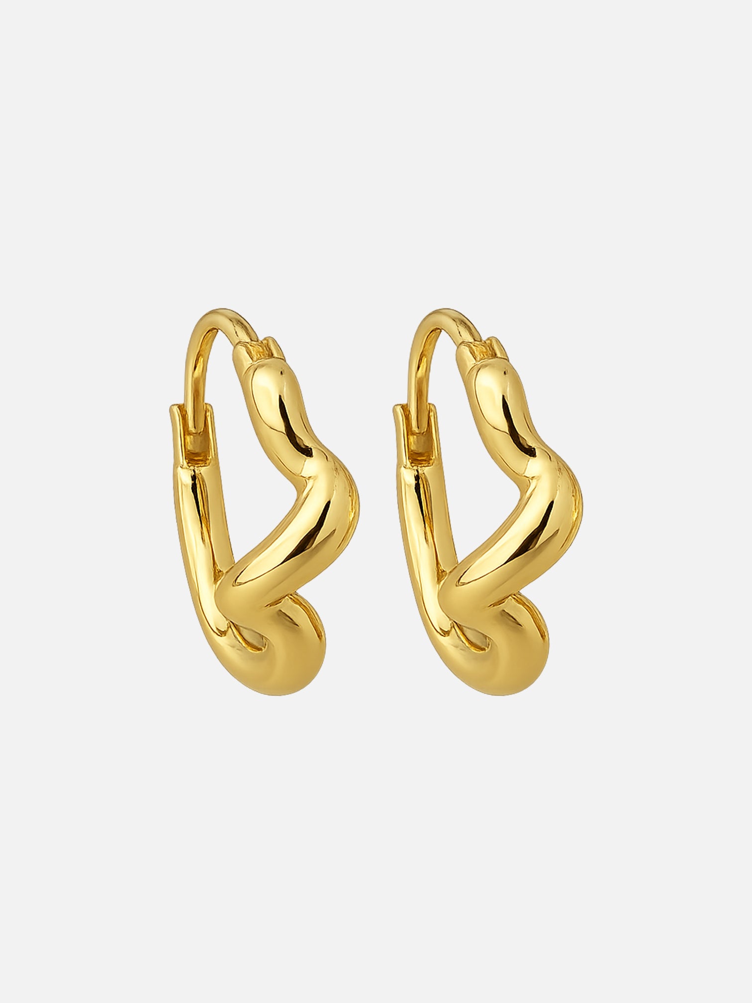 18k gold plated chunky twisted hoop earrings, bold sculptural gold hoops, edgy statement earrings, everyday jewelry by myEdzy