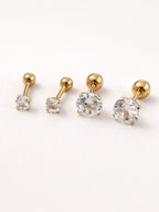 18k gold screw back stud earrings cubic zirconia size comparison minimalist hypoallergenic waterproof tarnish resistant | myEdzy