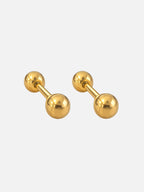 3mm ball screwback stud earrings 18k gold titanium steel hypoallergenic tiny gold earrings waterproof tarnish resistant minimalist jewelry by myEdzy