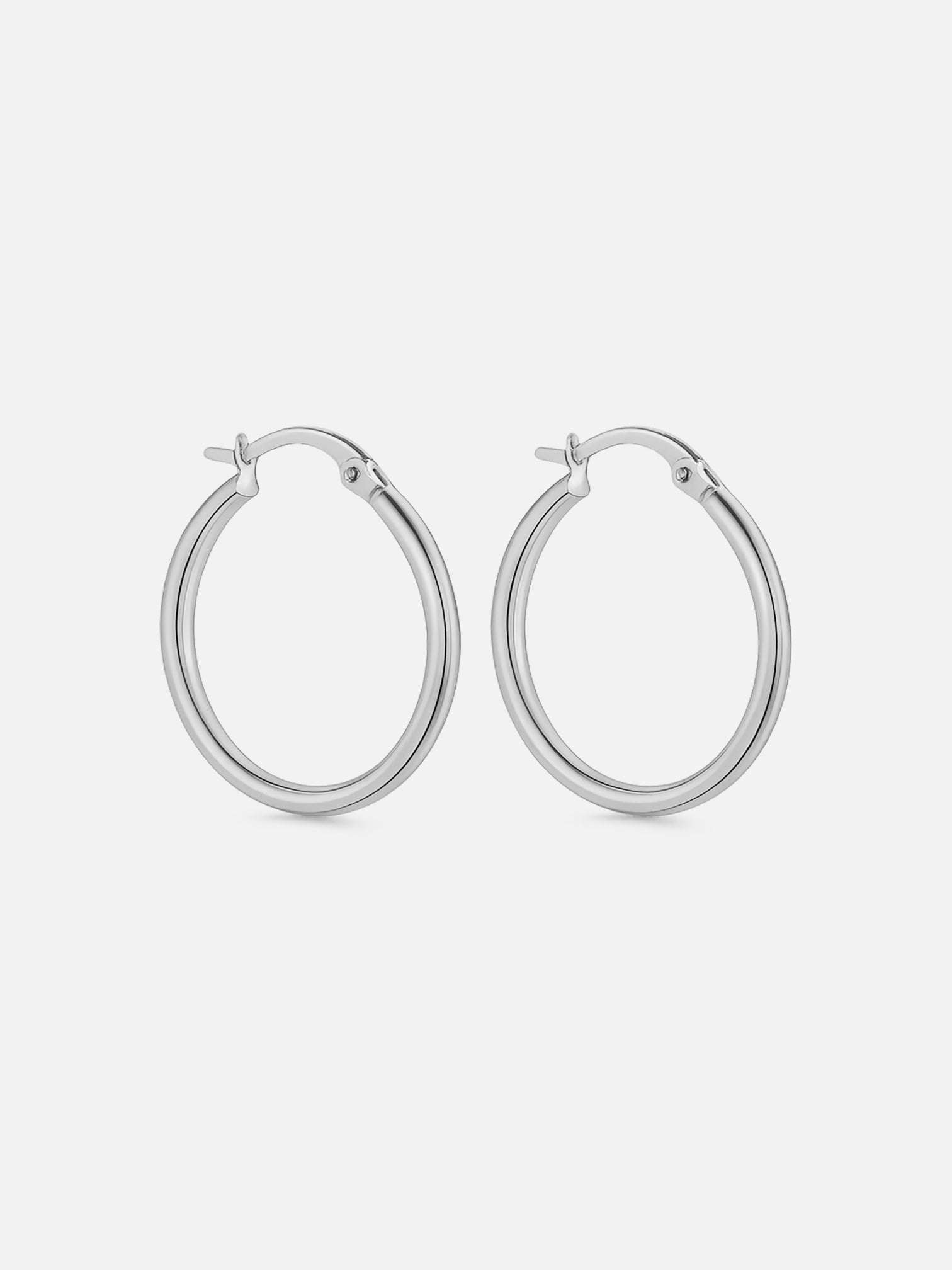 Silver hoop earrings minimalist thin hoops lightweight everyday earrings waterproof by myEdzy