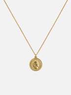 myEdzy vintage coin pendant necklace in 18K gold plated titanium steel with delicate chain