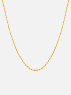 18k gold plated minimal oval bead chain necklace gold dainty everyday jewelry by myEdzy
