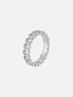 Jenae silver eternity band rhodium plated cubic zirconia ring | myEdzy