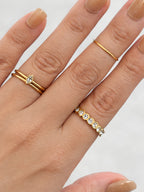Jenae gold CZ eternity ring 18K gold plated stacking band | myEdzy
