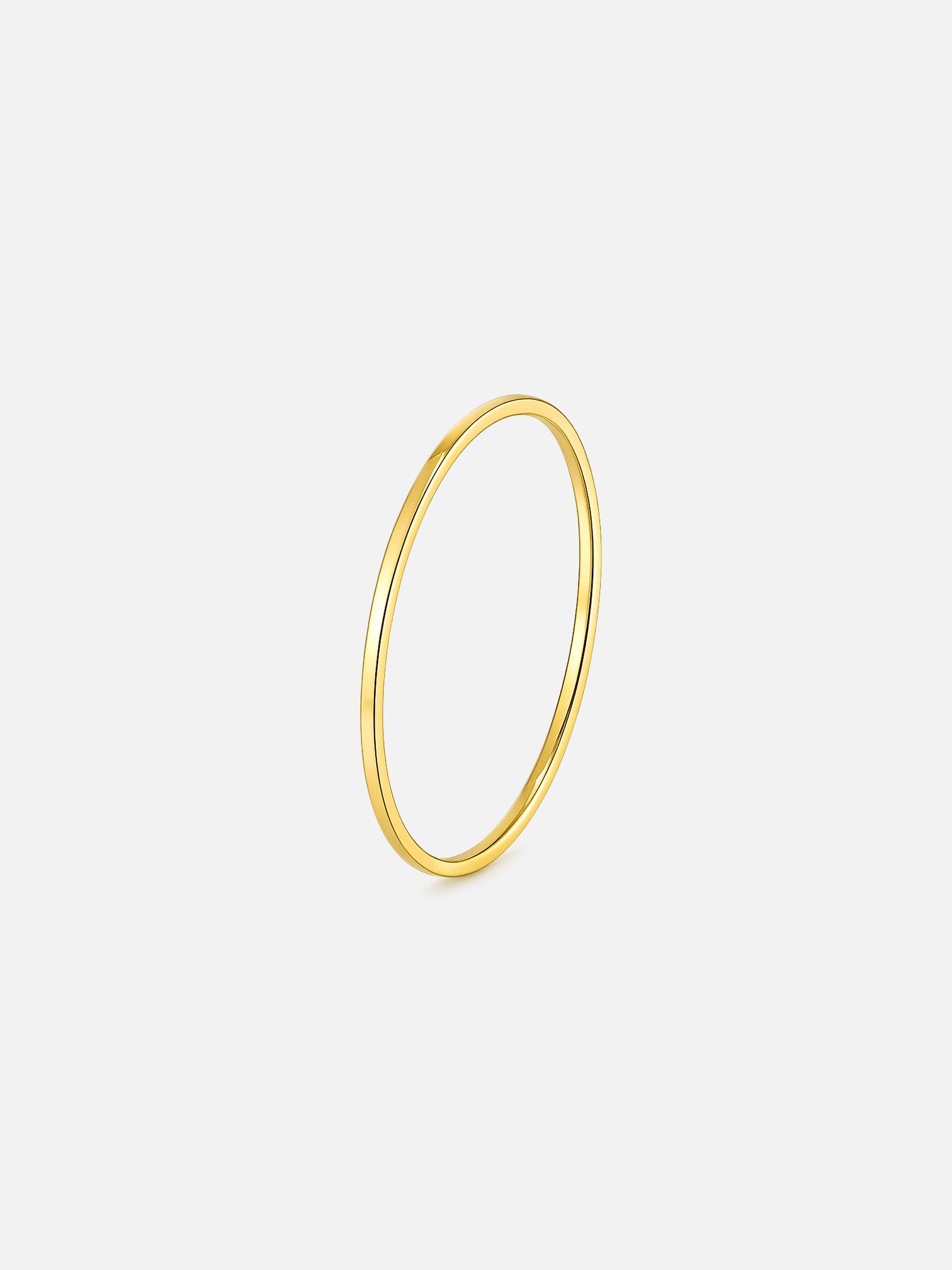 Zoey thin gold band ring 18K gold plated minimalist stacking ring