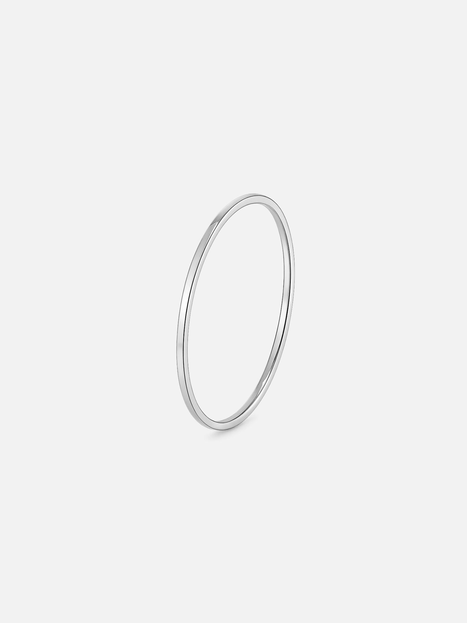 Zoey thin gold band ring 18K white gold plated minimalist stacking ring