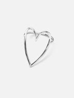 Linz silver white gold hollow heart statement ring minimalist titanium steel hypoallergenic ring by myEdzy