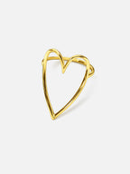 Linz 18K gold plated heart silhouette statement ring modern minimalist jewelry by myEdzy