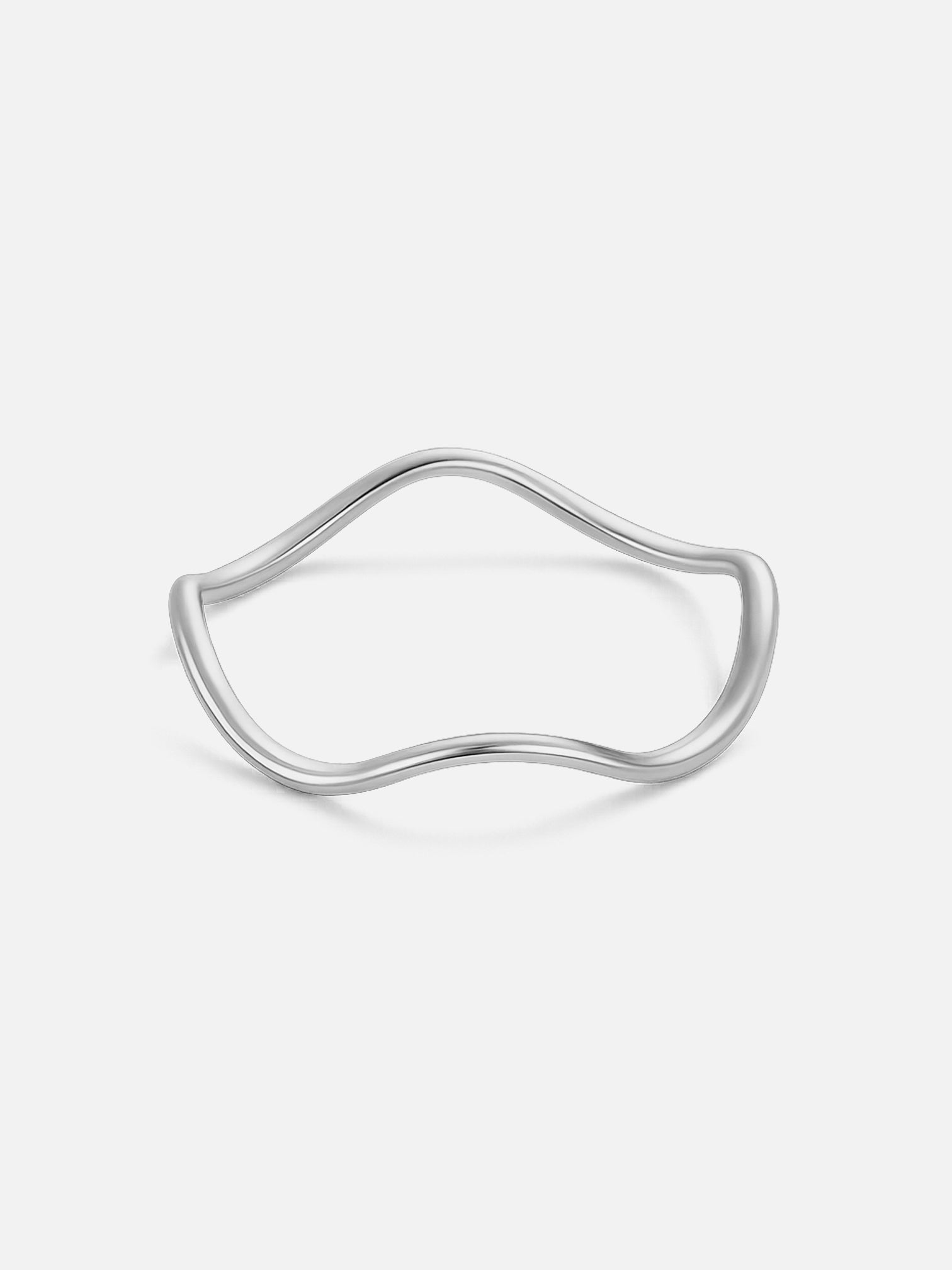 Silver dainty wave ring minimalist stacking ring thin waterproof tarnish resistant jewelry by myEdzy