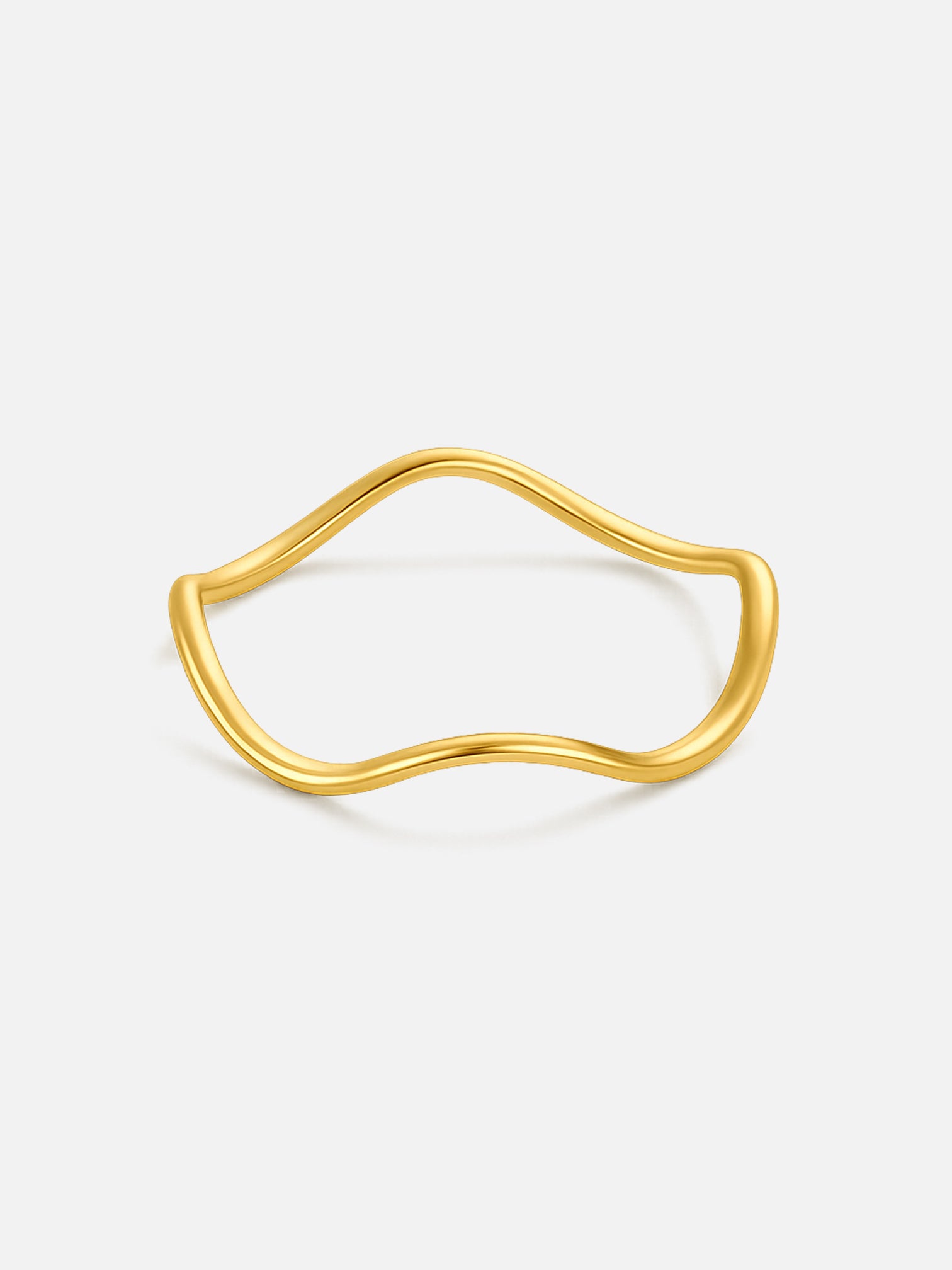 Gold dainty wave ring 18k gold plated stacking ring waterproof tarnish resistant minimal ring by myEdzy